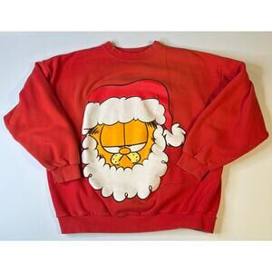 Red Garfield Christmas Sweatshirt